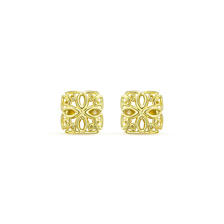 gold square small stud