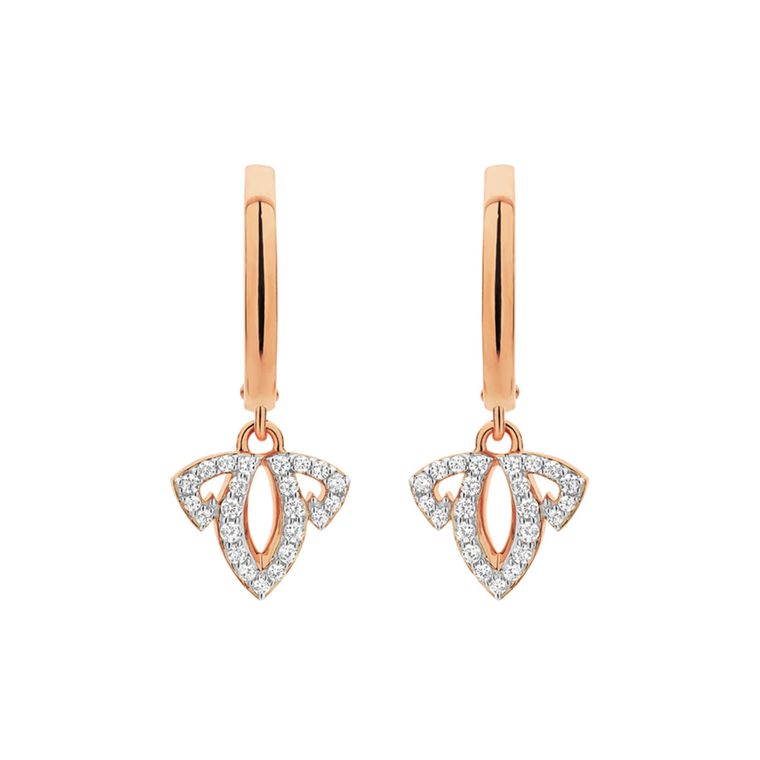 rose gold drop earring