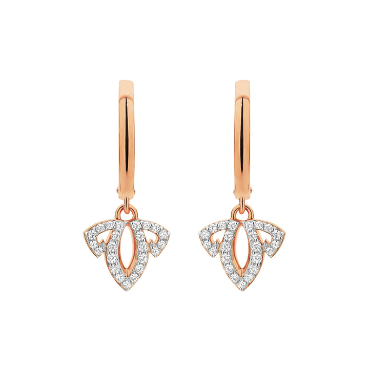 rose gold drop earring