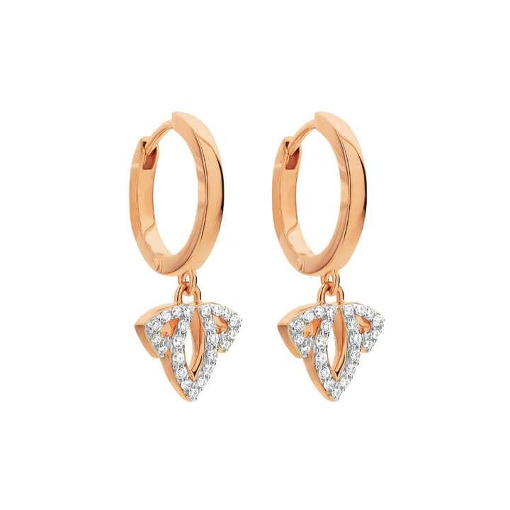 rose gold drop earring