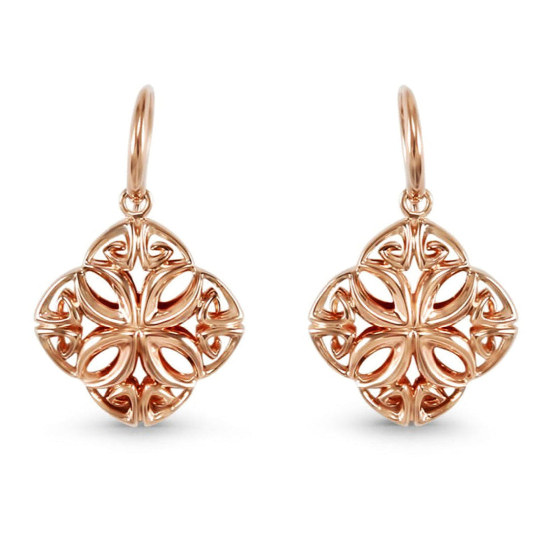 rose gold drop earring