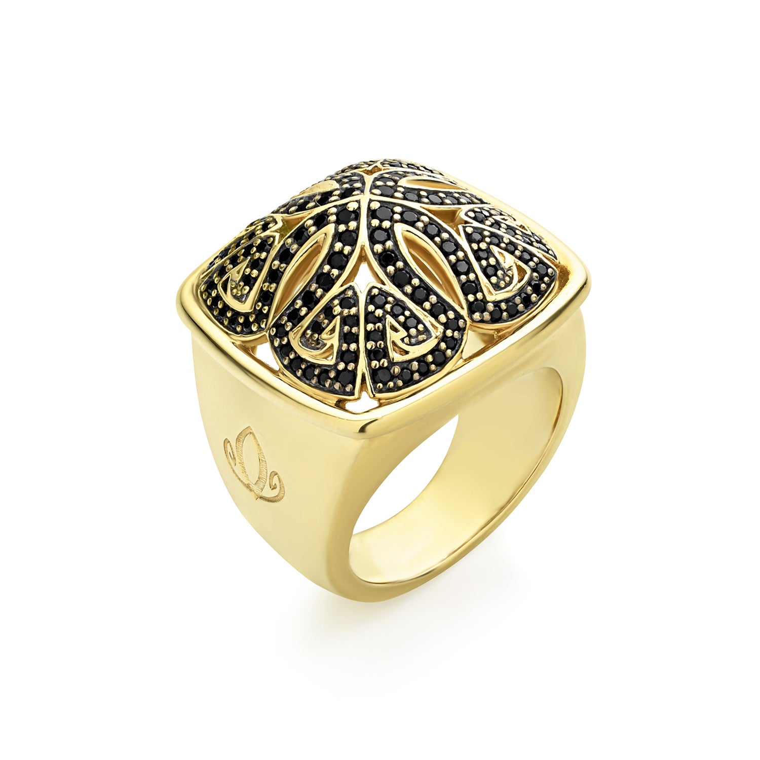 Gold Vermeil Pavé Statement Ring | Gold Plated Costume Jewelry – REALM