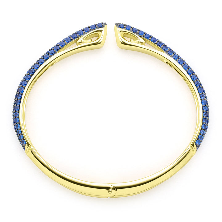 Spirit Pavé Cuff 5mm - 18K Gold Vermeil + CZ Azure