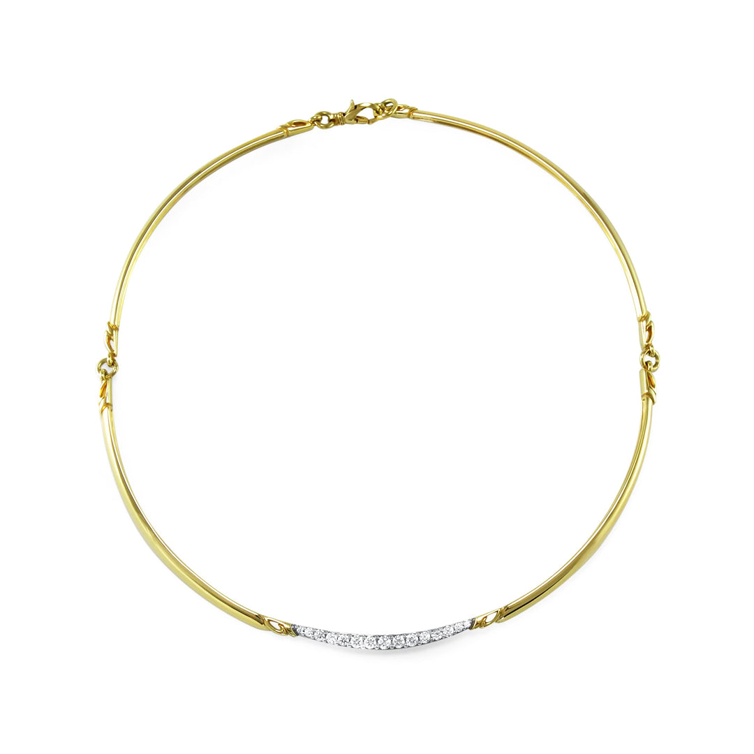 Crescent Pavé Choker - 18K Gold Vermeil + CZ Blanc