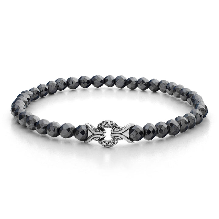 Bond Bracelet - Sterling Silver + Hematite