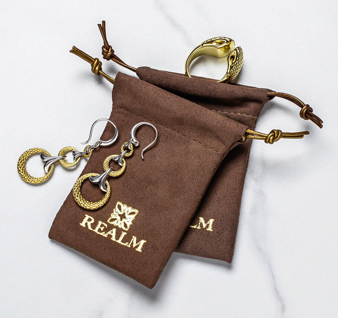 jewelry storage anti-tarnish suede pouch from REALM