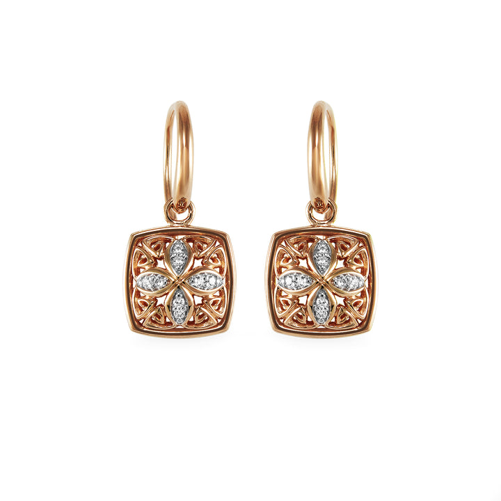 rose gold drop earrings