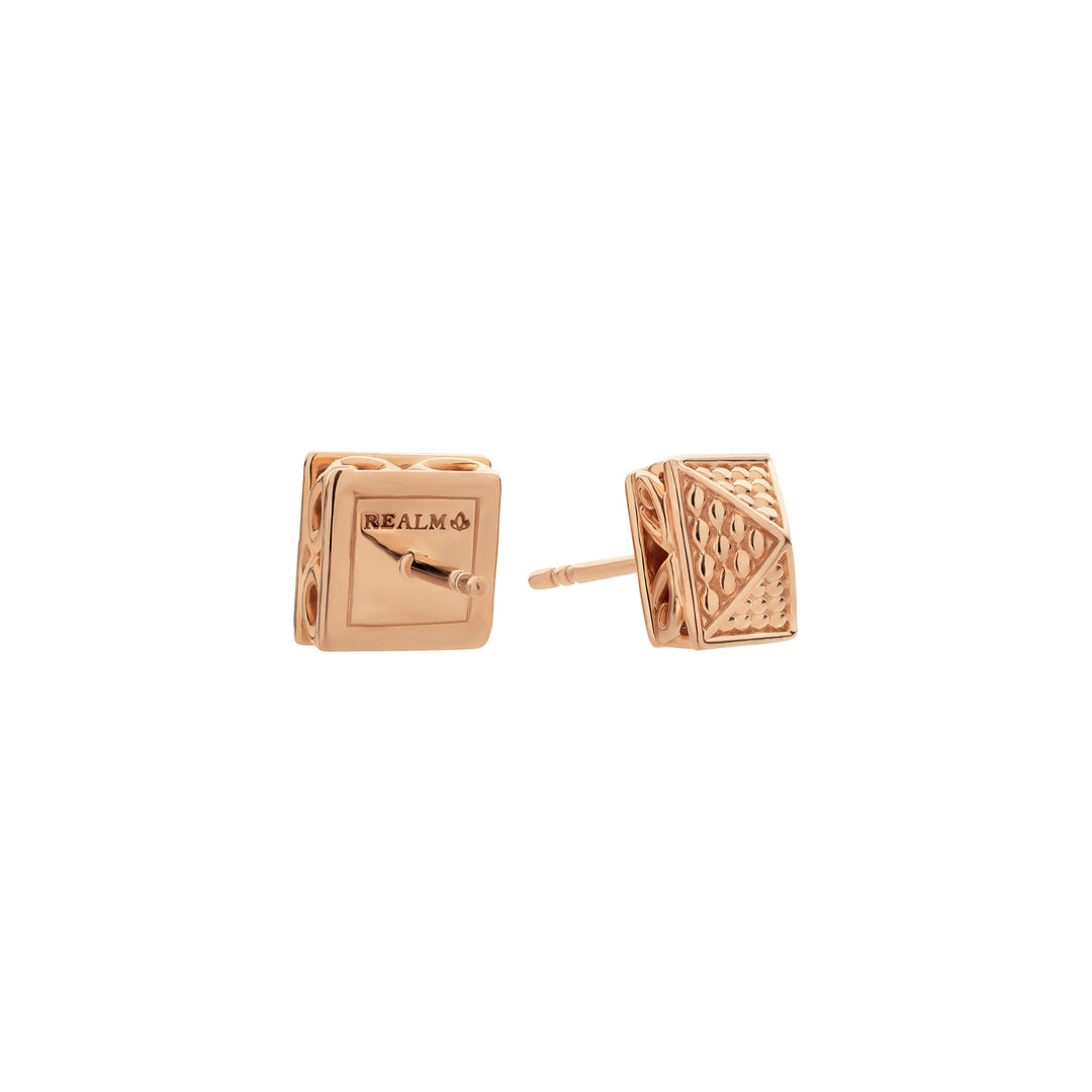 rose gold stud earring