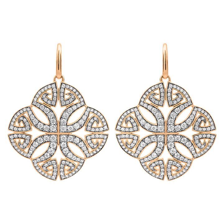 Soirée Pavé Earring - 18K Rose Gold Vermeil + CZ Blanc