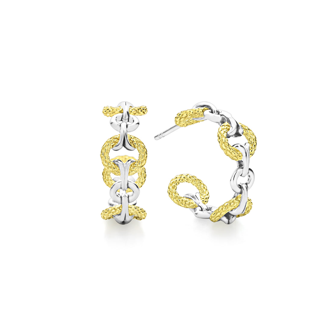 two tone hoop earrings