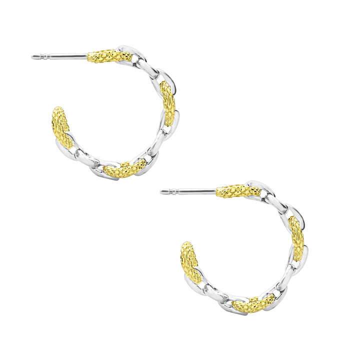 two tone hoop earrings