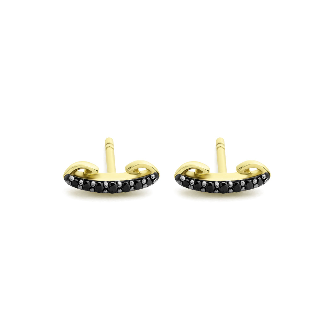 gold stud earring