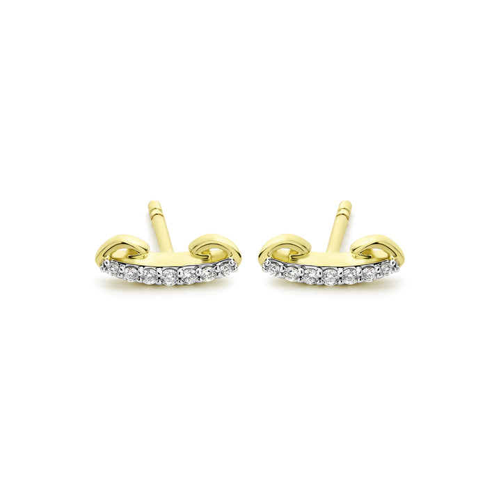 gold stud earring