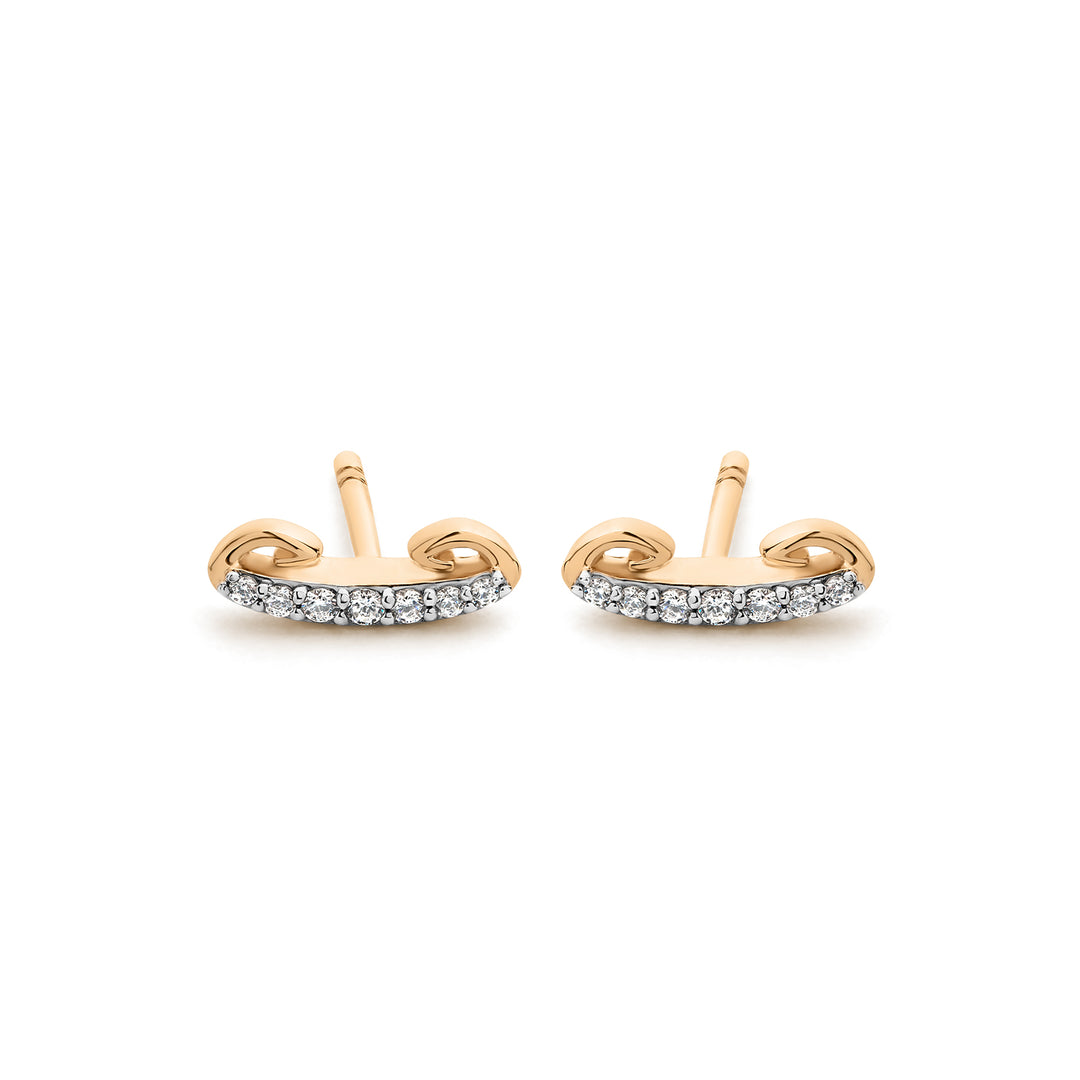 rose gold stud earrings