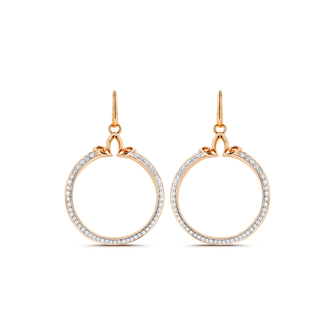 rose gold cz earrings