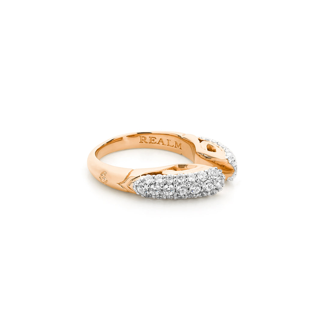 rose gold CZ stacking ring