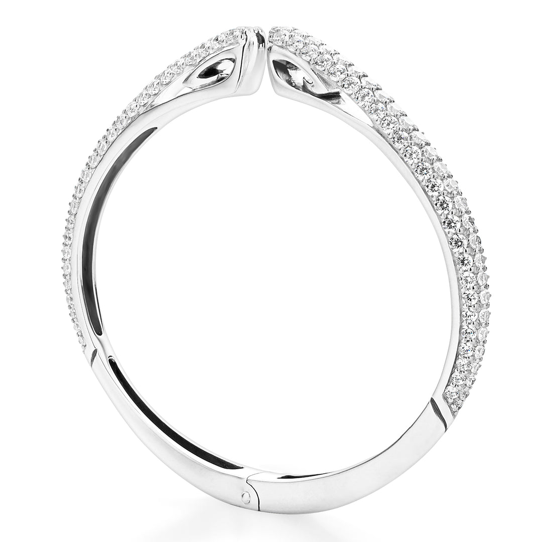 silver pave bracelet