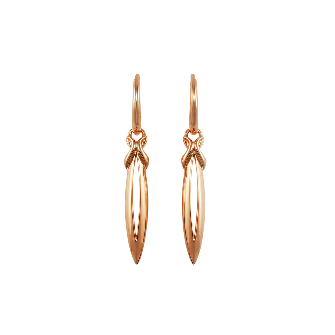 rose gold drop earring