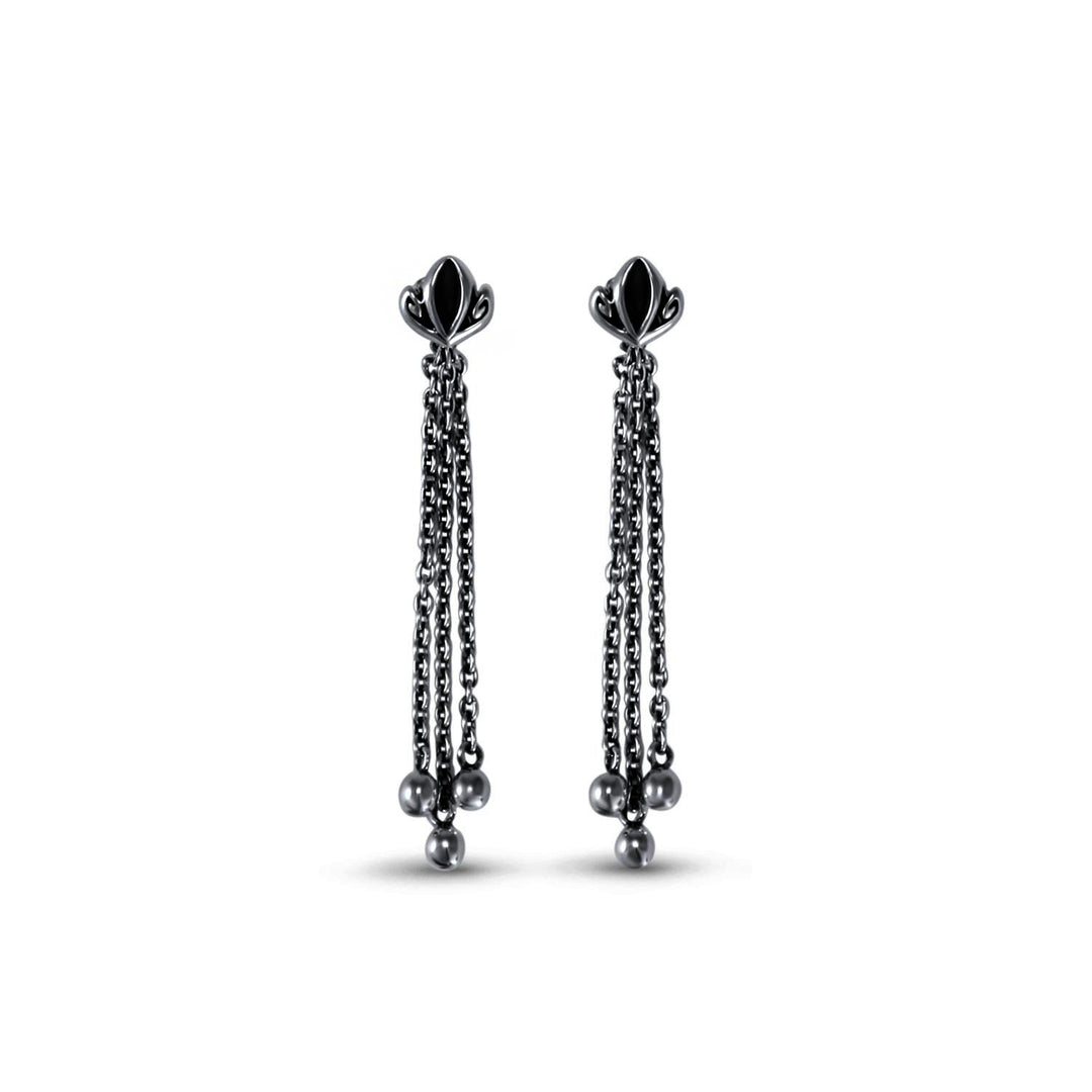 black tassel earring