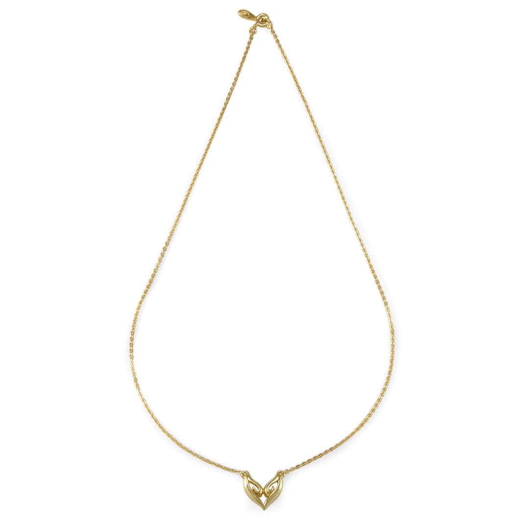 gold vermeil v necklace