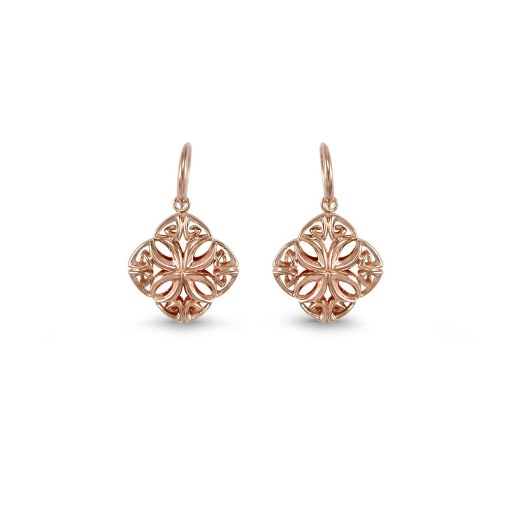 rose gold drop earrings