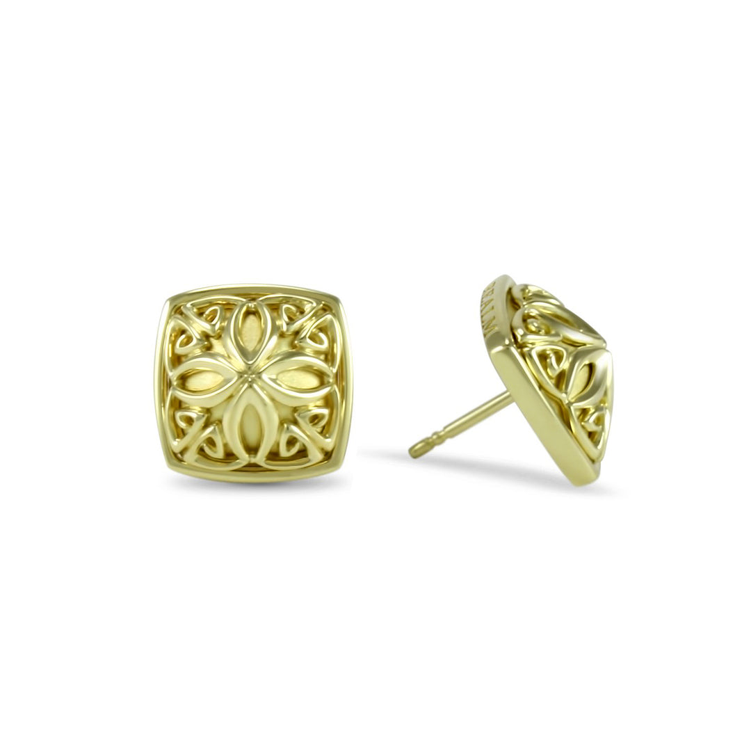 gold stud earrings