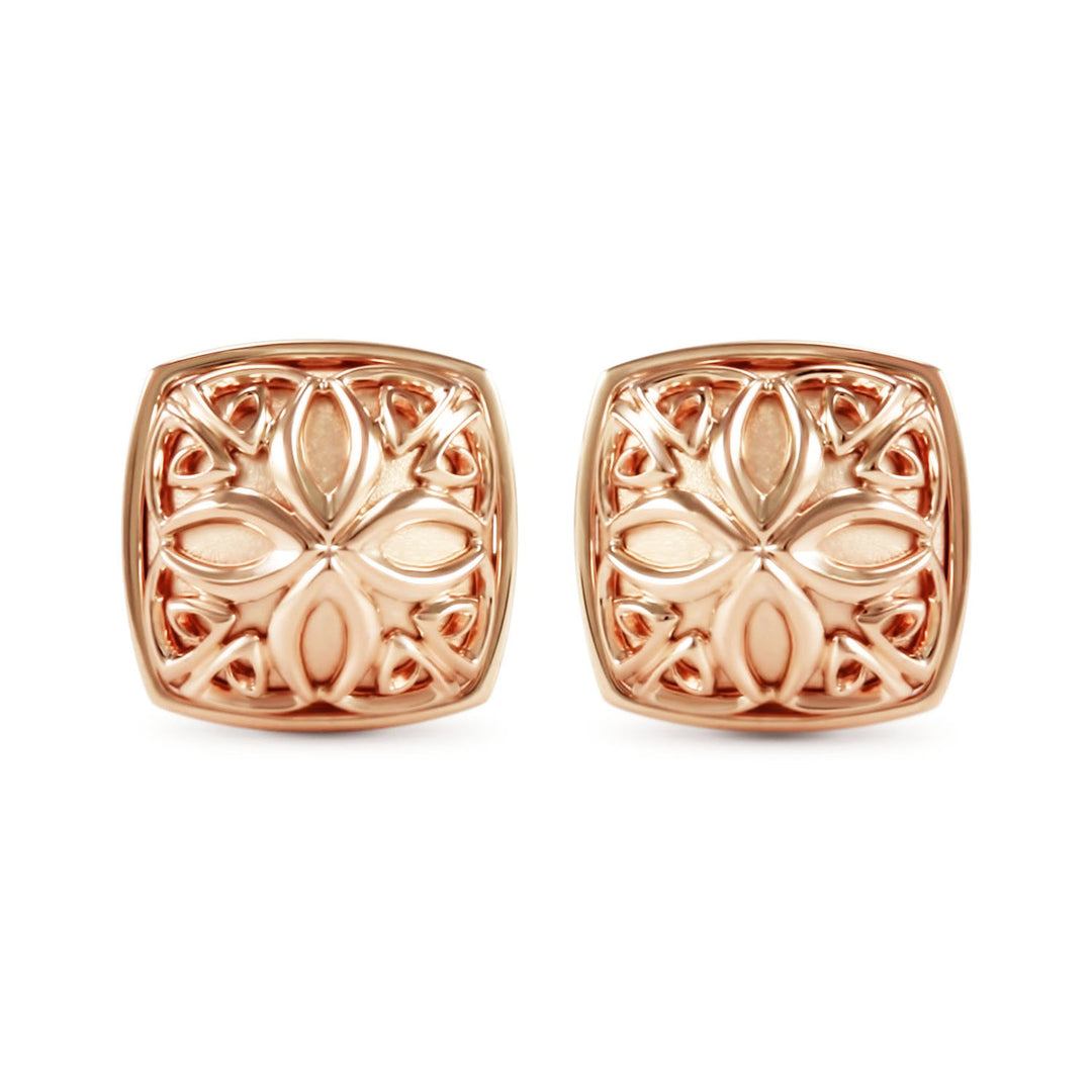 rose gold stud earrings