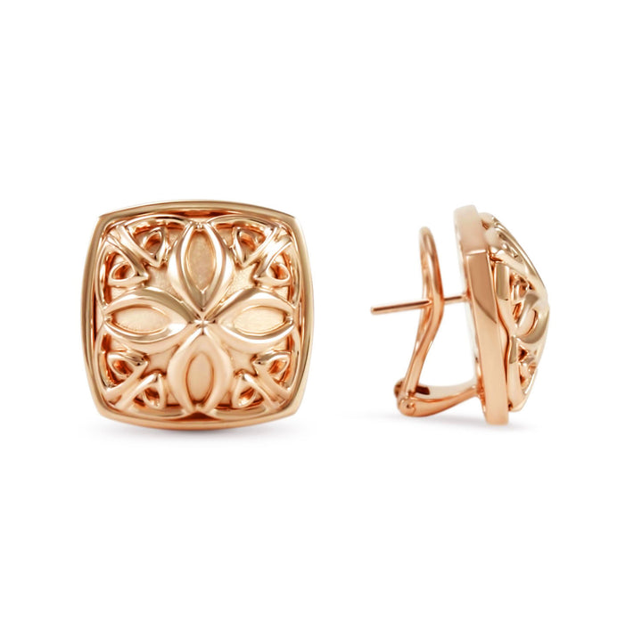 rose gold stud earrings