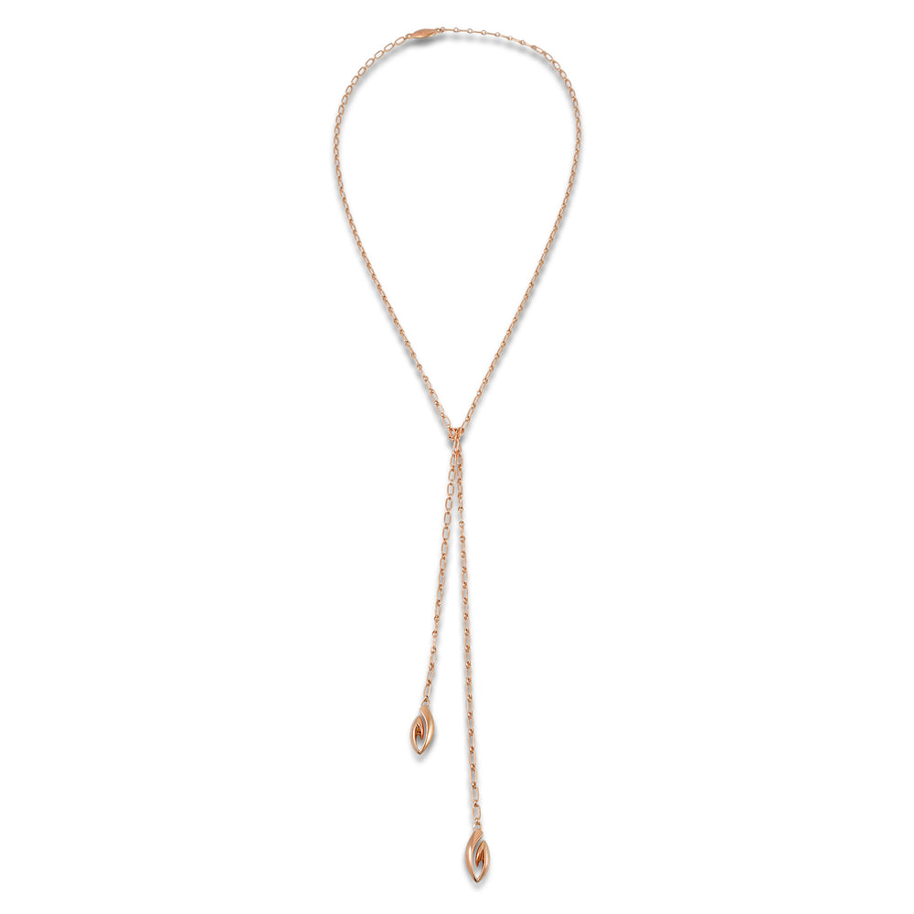 rose gold lariat necklace